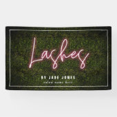 Neon Boxwood Wimper Kunstenaar Cosmetoloog Spandoek (Horizontaal)