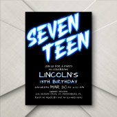 Neon Boys Pool 17ème anniversaire Invitation