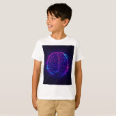 Neon Brain Kinderen Meme T-Shirt (Voorkant volledig)