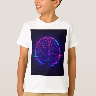 Neon Brain Kinderen Meme T-Shirt