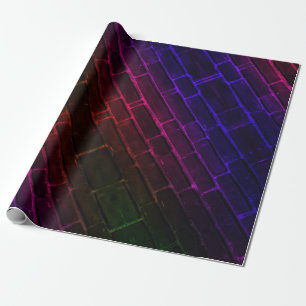 Neon Brick Gift Wrap Cadeaupapier