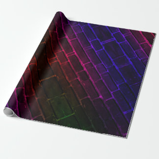 Neon Brick Gift Wrap Cadeaupapier