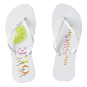 Neon Bridal Final Fiesta Sip Ole Bachelorette Teenslippers