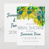 Neon Bright Summer Sunflower Vrijgezellenfeest nod Kaart (Voorkant / Achterkant)