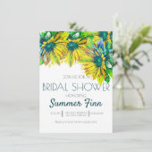 Neon Bright Summer Sunflower Vrijgezellenfeest nod Kaart (Staand voorkant)