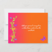 Neon Brights Bat mitzvah Carte de remerciements 2 (Dos)