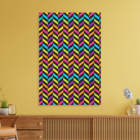Neon BrightStor mode kleurrijk design 1 Canvas Afdruk (Insitu (Woonkamer))