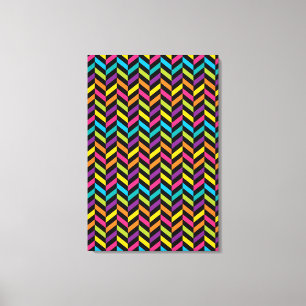 Neon BrightStor mode kleurrijk design 1 Canvas Afdruk