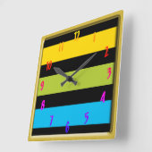 Neon BrightStor mode kleurrijk goud lijst Vierkante Klok (Hoek)