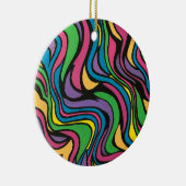 Neon Brook-Psychedelic Abstract Art Keramisch Ornament (Rechts)