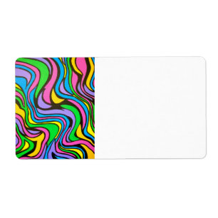 Neon Brook-psychedelische moderne kunst Etiket