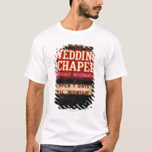 Neon Bruiloft Kapel Sign in Las Vegas, Verenigde S T-shirt