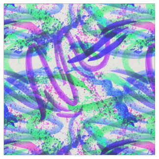 Neon Brushlining Verf Splatter Mint Green Magenta Stof