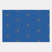 Neon Bubble Orbs Mandala Triple Design Inpakpapier Vel (Voorkant 3)