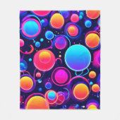 Neon Bubble Pattern Fleece Deken (Voorkant)