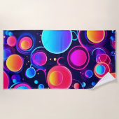Neon Bubble Pattern Strandlaken (Voorkant)
