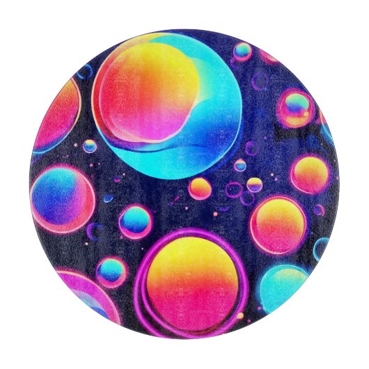 Neon Bubble Universe Snijplank (Voorkant)