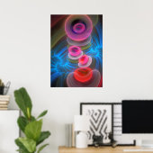 Neon Bubbles, cool artistique Poster abstrait (Bureau à domicile)