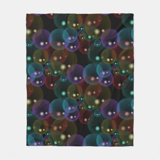 Neon Bubbles Fleece Deken (Voorkant)