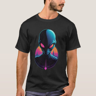 Neon buitenaardse aanwezigheid t-shirt