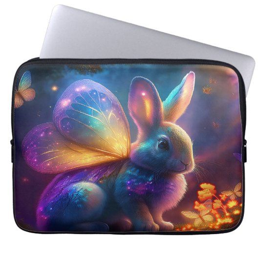 Neon Bunny Laptop Sleeve (Voorkant)