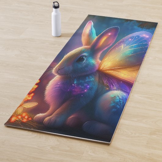 Neon Bunny Yogamat (In situ)