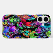 Neon Butterfly-Collectie Case-Mate iPhone Case (Achterkant (horizontaal))