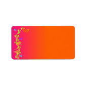 Neon Butterfly & Flowers Blank Address Label (Voorkant)