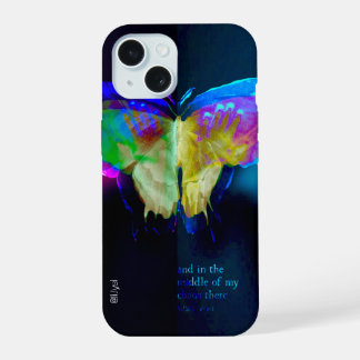 Neon Butterfly-Hoesje iPhone 15 Hoesje