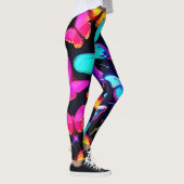 Neon Butterfly Pattern Leggings (Rechts)
