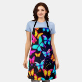 Neon Butterfly Pattern Schort (Gedragen)