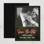 Neon Buxus Trouwfoto Save The Date (Voorkant / Achterkant)