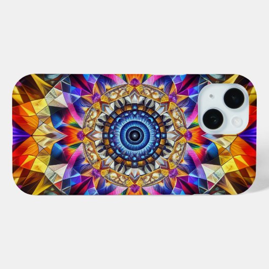 Neon caleidoscoop ontwerp Case-Mate iPhone case (Achterkant (horizontaal))