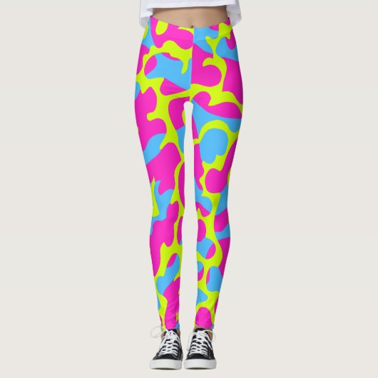 Neon Camo Leggings (Voorkant)