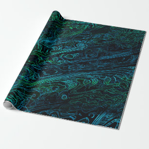Neon Camouflage Dark Camo Textielpatroon Cadeaupapier
