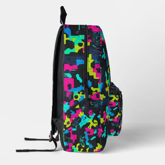 Neon Camouflage Pattern Bedrukte Rugzak (Links)