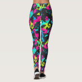 Neon Camouflage Pattern Leggings (Achterkant)