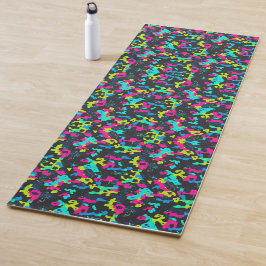 Neon Camouflage Pattern Yogamat
