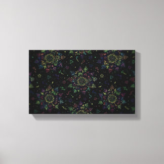 Neon Canvasprint met uitgerekte afbeelding Canvas Afdruk