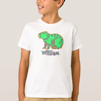 Neon Capybara Kids T-Shirt – Mooie Kleurrijke Dier