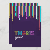 Neon Carte de remerciements on (Devant / Derrière)
