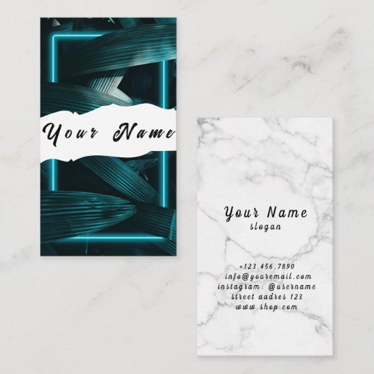 Neon Carte de visite (Devant / Derrière)