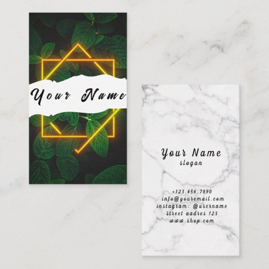 Neon Carte de visite (Devant / Derrière)