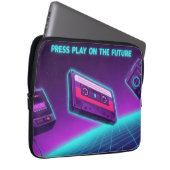Neon Cassette Art Laptop Sleeve (Voorkant Rechts)