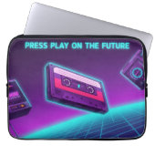 Neon Cassette Art Laptop Sleeve (Voorkant)