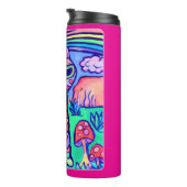 Neon Cat Cool Art Painting Fun Design Thermosbeker (Geroteerd rechts)