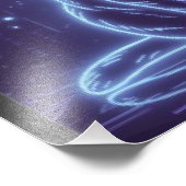 **Neon Cat Design – Glowing Futuristic Feline Art* Foto Afdruk (Hoek)