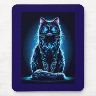 Neon Cat Vivid Achtergrond-97948 Muismat