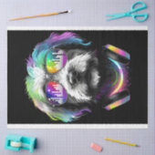 Neon Cavoodle met hoofdtelefoon Tissue Paper Tissuepapier (Craft)
