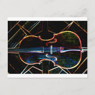 Neon Cello Briefkaart